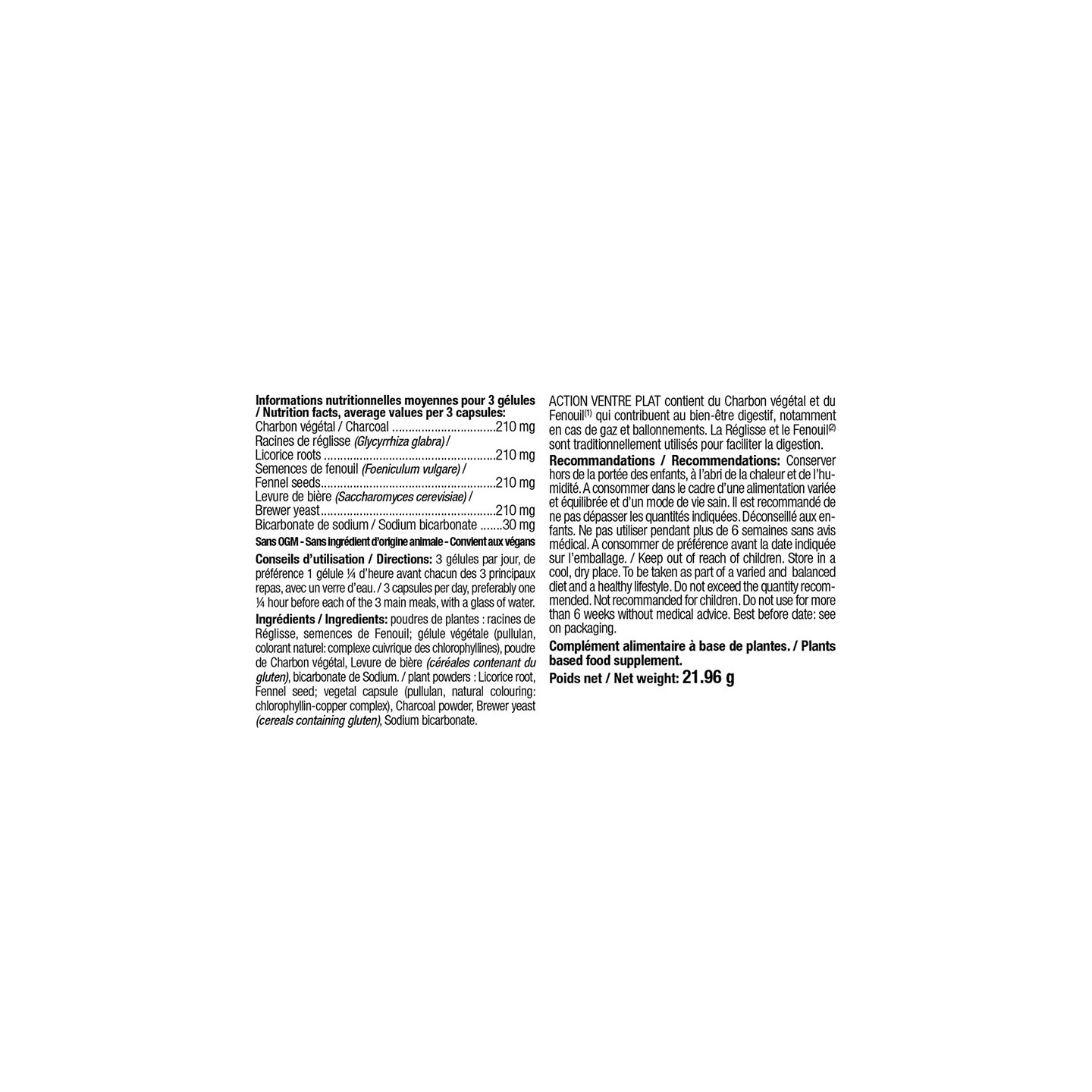 ACTION VENTRE PLAT EFFINESS