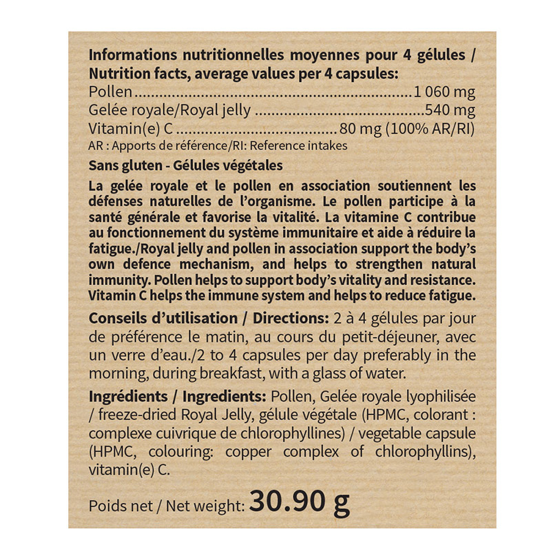 GELEE ROYALE POLLEN - Vitalité et défenses naturelles GELEE ROYALE POLLEN - Vitalité et défenses naturelles