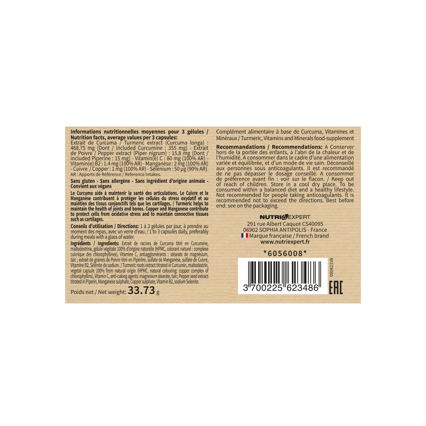 CURCUMA SYNERGY - L’allié de vos articulations