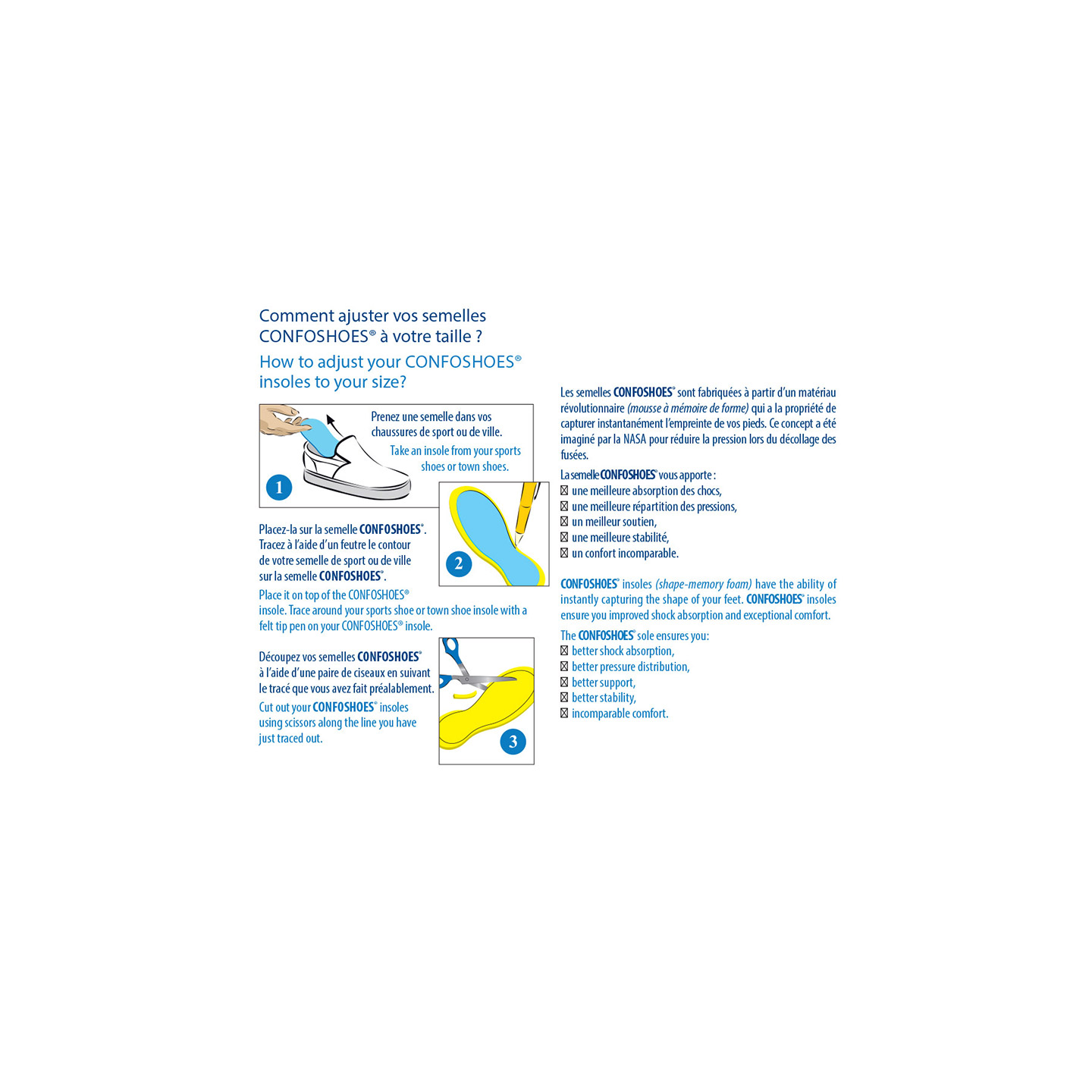 SEMELLES CONFOSHOES - Pour un confort optimal