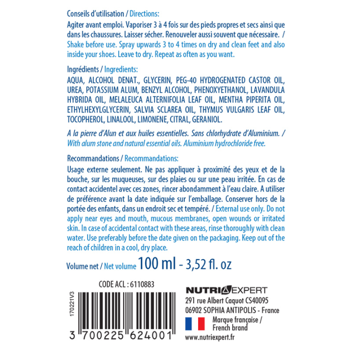 PEDIEXPERT SPRAY PEDI’FRESH - Déodorant 2 en 1 Pieds et Chaussures