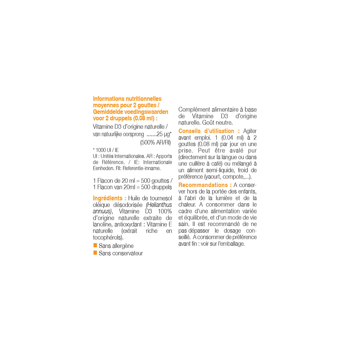 VITAMINE D3 NATURELLE - 1000 UI