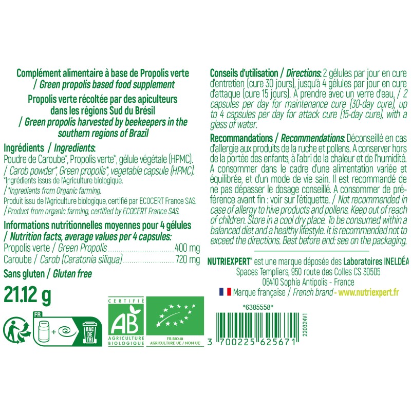 PROPOLIS VERTE BIO PROPOLIS VERTE BIO