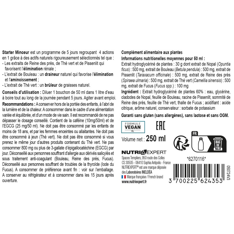 STARTER MINCEUR EFFINESS - Le draineur minceur 4 en 1 STARTER MINCEUR EFFINESS - Le draineur minceur 4 en 1