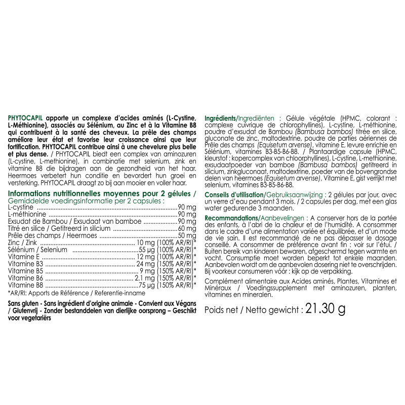 PHYTOCAPIL : Croissance et fortification des cheveux PHYTOCAPIL : Croissance et fortification des cheveux