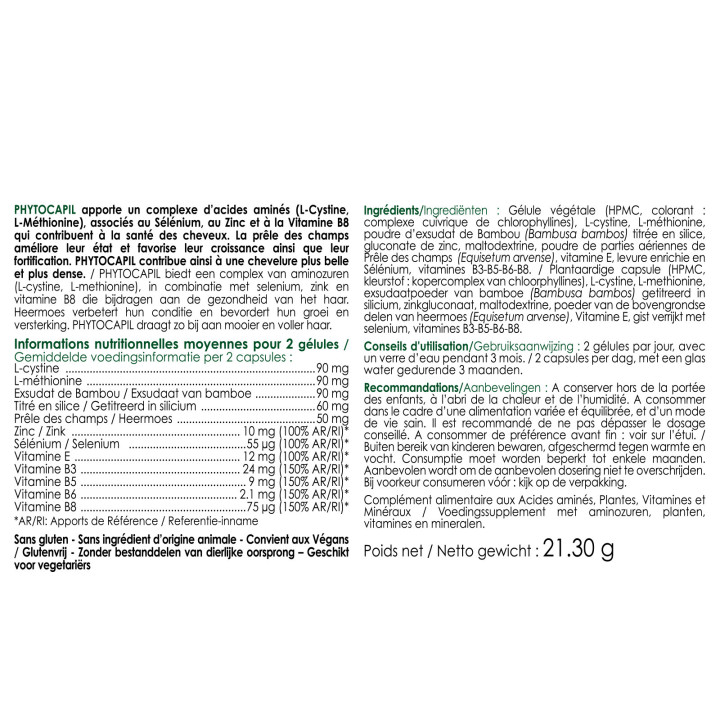 PHYTOCAPIL : Croissance et fortification des cheveux